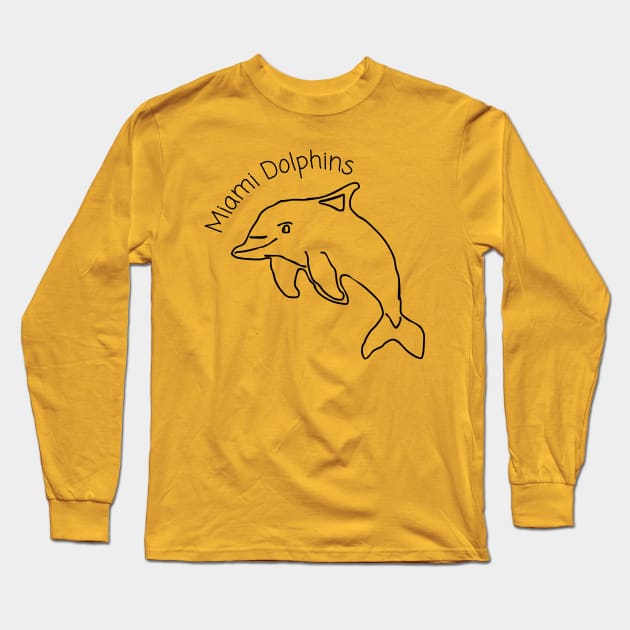 Miami Dolphins Long Sleeve T-Shirt by NomiCrafts
